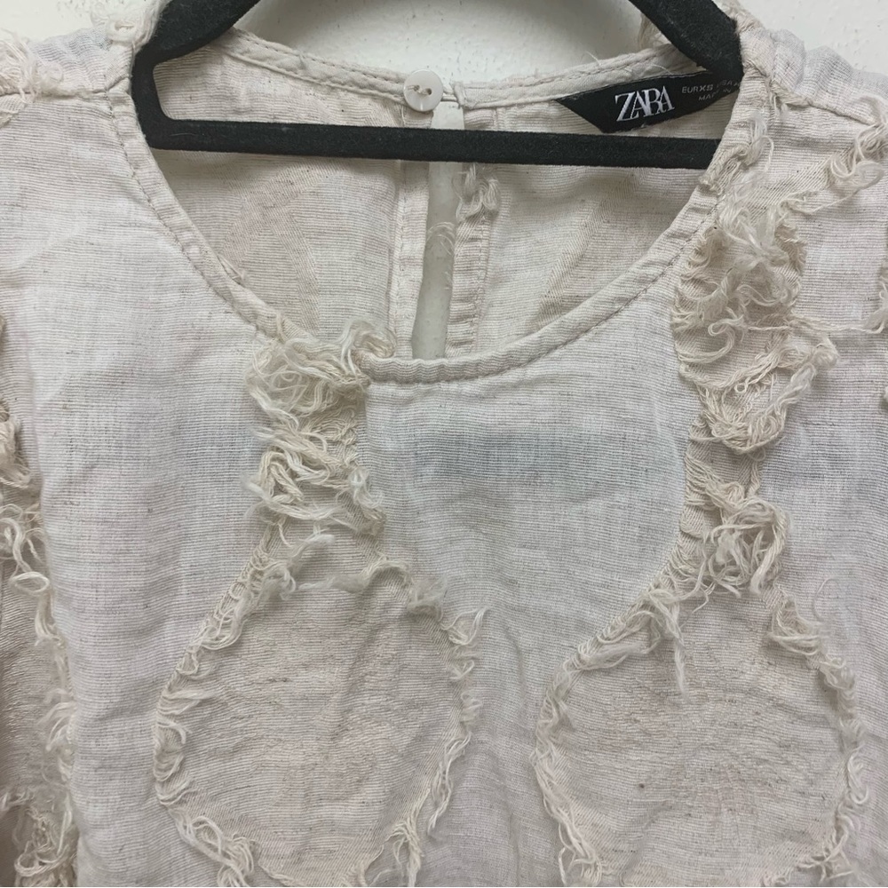 Zara Voluminous Fringe Blouse - Picture 4 of 14